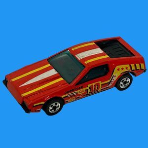 Vintage 1979 Hot Wheels Delorean Turismo Red Blackwall Goodyear #10 Race Car